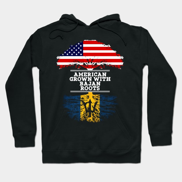 American Grown With Bajan Roots - Gift for Bajan From Barbados Hoodie by Country Flags